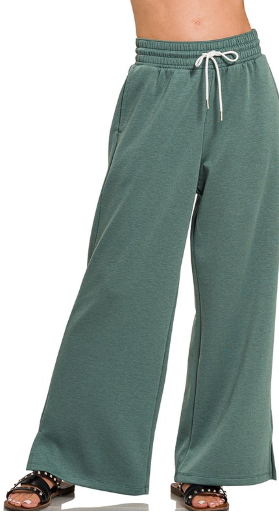 Scuba drawstring pants