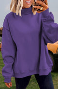 Purple reversible mock neck ￼