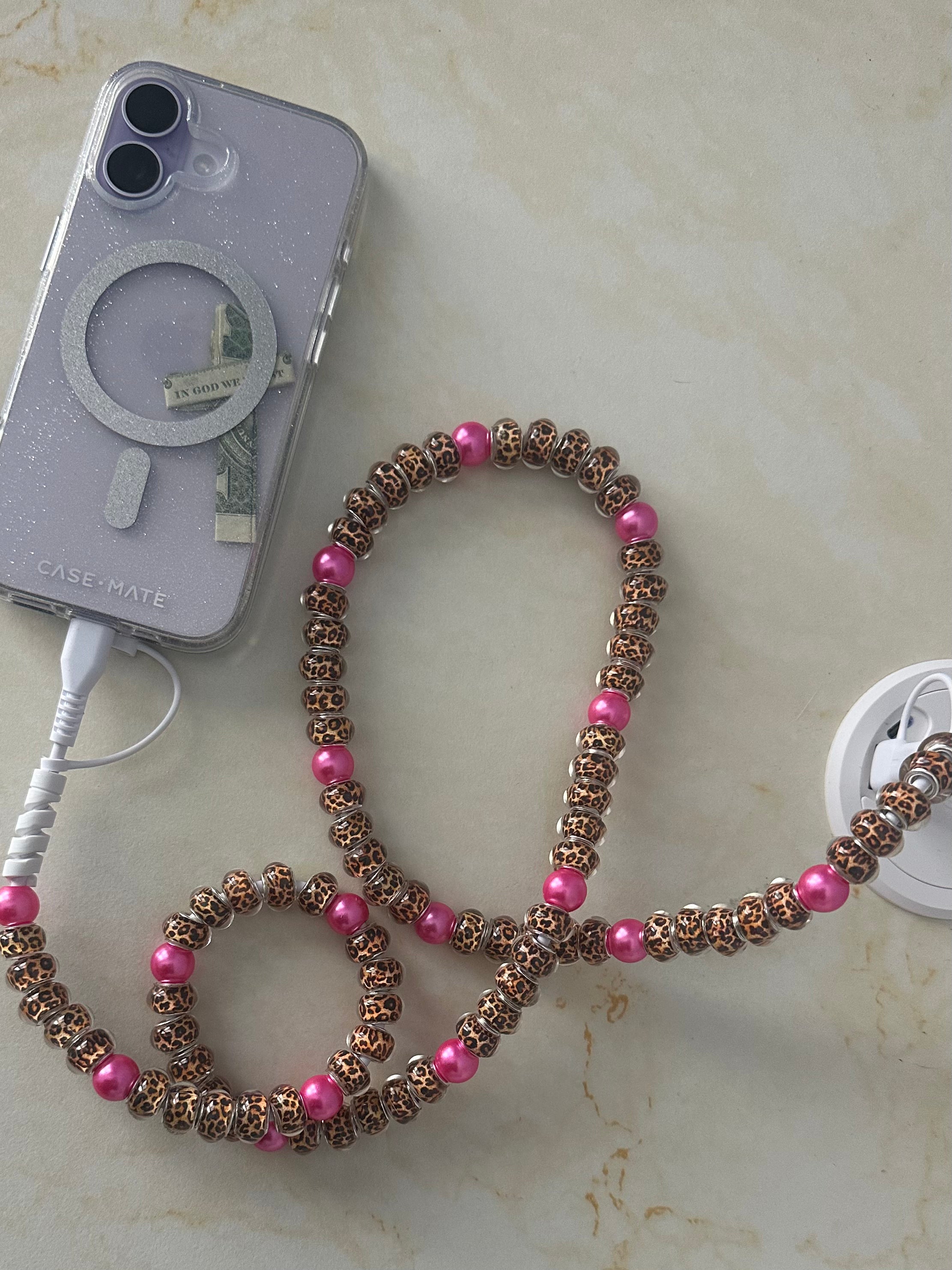 Beaded phone chargers