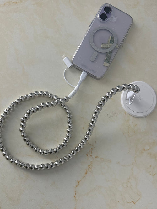 Beaded phone chargers