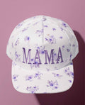 Floral mama embroidered hat